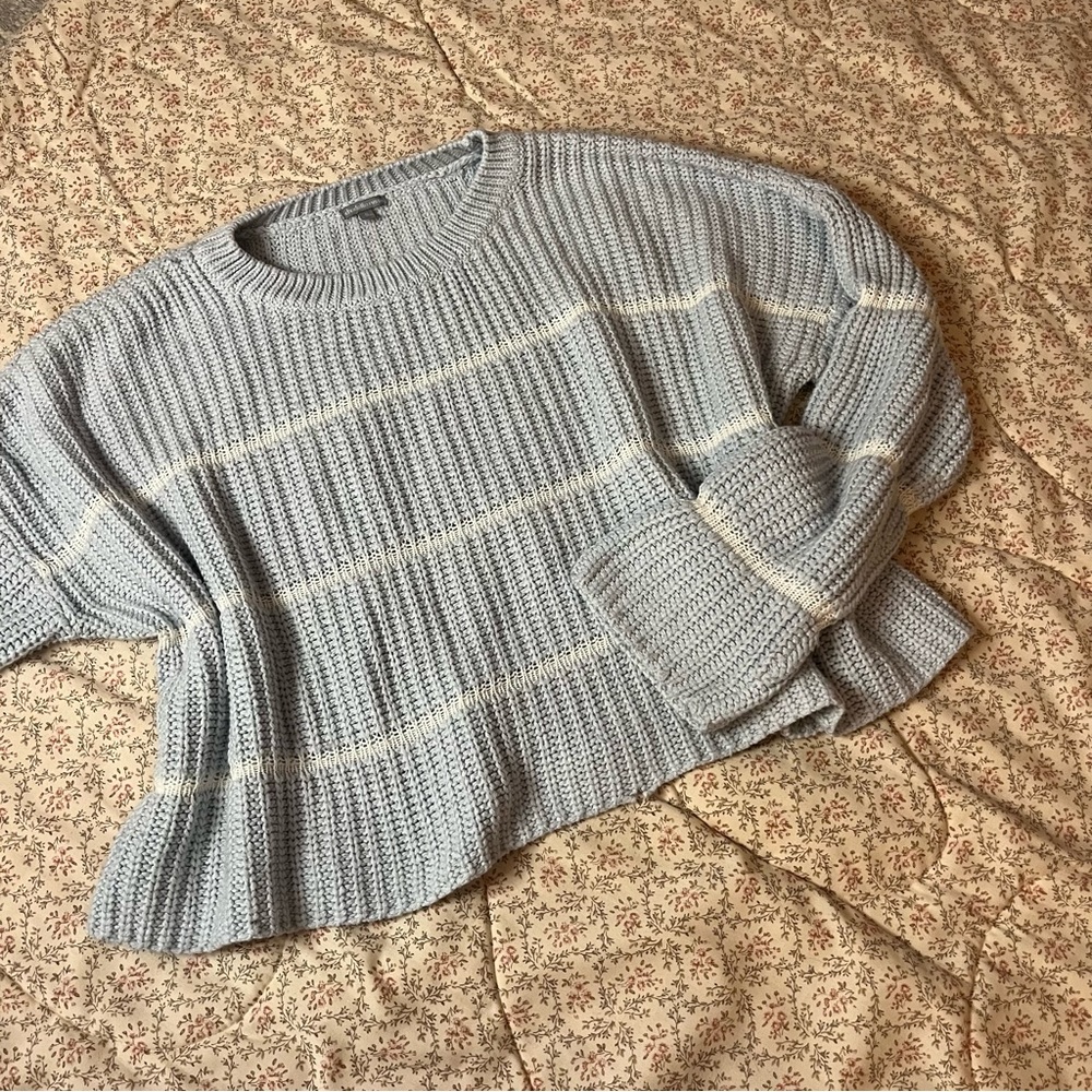 Baby blue striped sweater